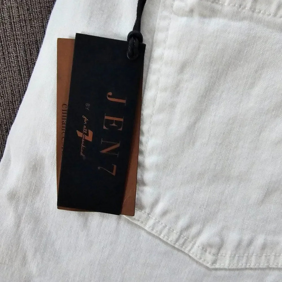 Jen7 by 7 For All Mankind Women's White High-Rise Slim-Fit Bootcut Jeans Size 16 - Picture 6 of 15